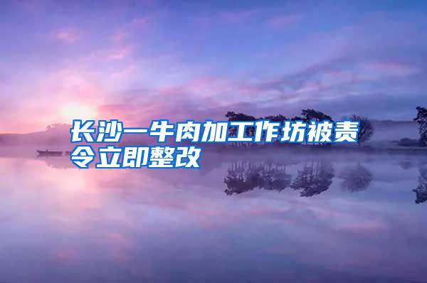 長(zhǎng)沙一牛肉加工作坊被責(zé)令立即整改