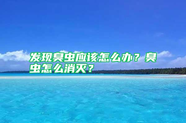 發(fā)現(xiàn)臭蟲應(yīng)該怎么辦？臭蟲怎么消滅？