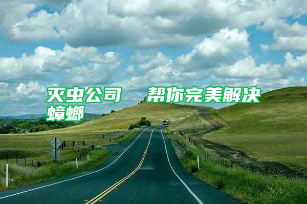 滅蟲(chóng)公司  幫你完美解決蟑螂