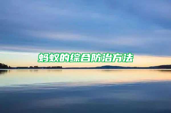 螞蟻的綜合防治方法