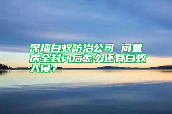 深圳白蟻防治公司 閑置房全封閉后怎么還有白蟻入侵？