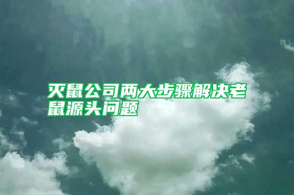 滅鼠公司兩大步驟解決老鼠源頭問(wèn)題