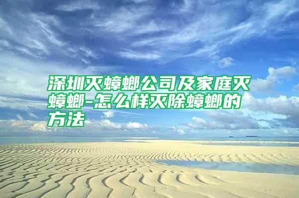 深圳滅蟑螂公司及家庭滅蟑螂-怎么樣滅除蟑螂的方法